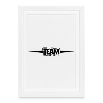 Team - Framed poster (27 × 37 cm) - white - Front