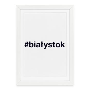Hashtag Bialystok Polska Pologne - Affiche encadrée (27 × 37 cm) - blanc - Devant