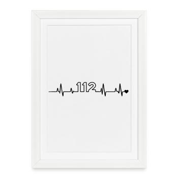 Fire Brigade 112 - Framed poster (27 × 37 cm) - white - Front