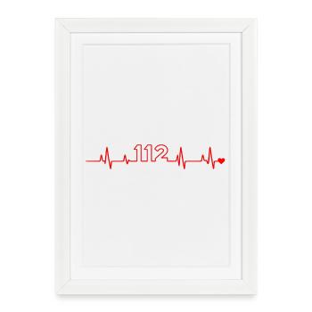 ECG 112 - Affiche encadrée (27 × 37 cm) - blanc - Devant