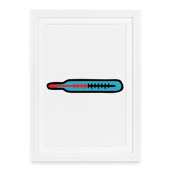 Équipe de pratique pédiatre en médecine thermométrique - Affiche encadrée (27 × 37 cm) - blanc - Devant