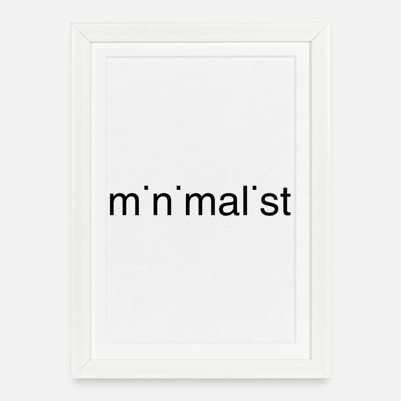 minimaliste - Affiche encadrée (27 × 37 cm) - blanc