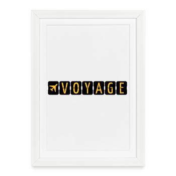 Voyage - Affiche encadrée (27 × 37 cm) - blanc - Devant