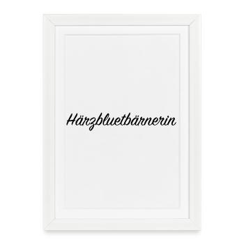 Härzbluetbärnerin Stadt Bern Schweiz Berner - Gerahmtes Poster (27 × 37 cm) - Weiß - Vorne