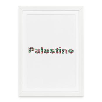 Palestine colorée - Affiche encadrée (27 × 37 cm) - blanc - Devant