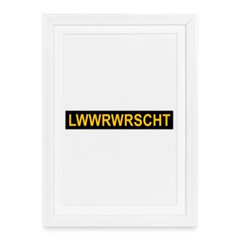 Leberwurst: Nationalgericht der Pfalz. - Gerahmtes Poster (27 × 37 cm) - Weiß - Vorne