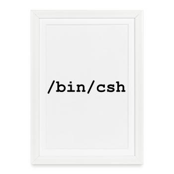 C shell - /bin/csh - Framed poster (27 × 37 cm) - white - Front