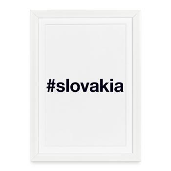SLOVAQUIE Hashtag Slowakei - Affiche encadrée (27 × 37 cm) - blanc - Devant