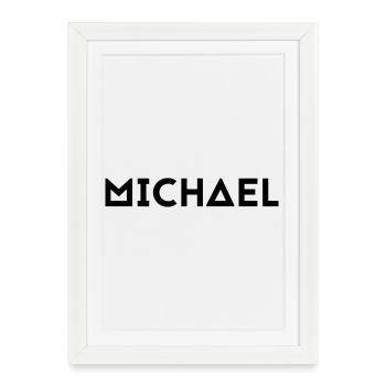 First name Michael - Framed poster (27 × 37 cm) - white - Front