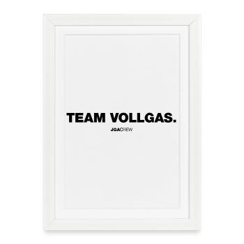 Team Vollgas (Bachelor Party) - Framed poster (27 × 37 cm) - white - Front