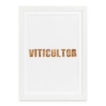 Viticultor – Arte y raíces del vino - Framed poster (27 × 37 cm) - white - Front