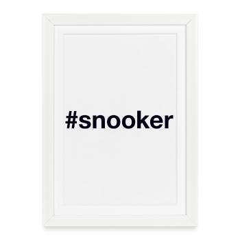 Billard Snooker - Affiche encadrée (27 × 37 cm) - blanc - Devant
