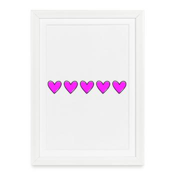 Heart Line In Love Love - Framed poster (27 × 37 cm) - white - Front
