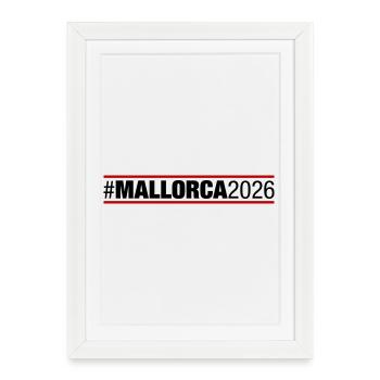 Majorque 2026 - Affiche encadrée (27 × 37 cm) - blanc - Devant