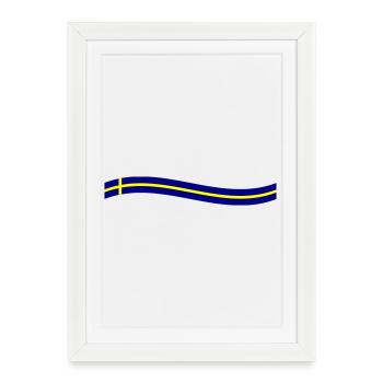 Icône du drapeau suédois - Affiche encadrée (27 × 37 cm) - blanc - Devant
