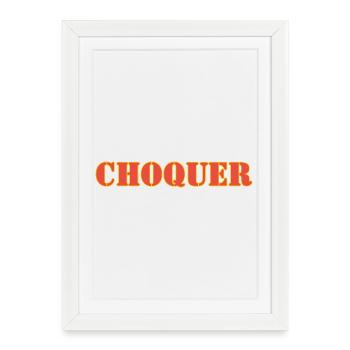 SHOCK - Framed poster (27 × 37 cm) - white - Front