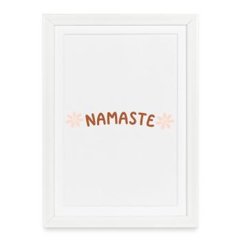 Namaste Floral Bohème - Affiche encadrée (27 × 37 cm) - blanc - Devant