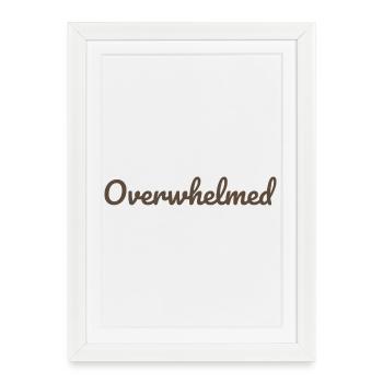 Envahit le texte du script en marron - Affiche encadrée (27 × 37 cm) - blanc - Devant