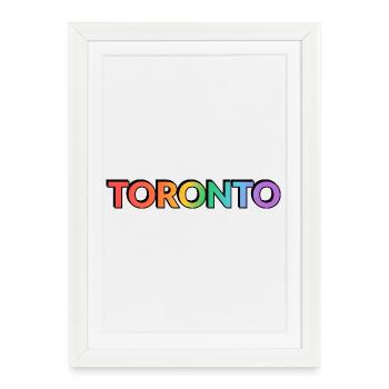Toronto Rainbow - Happy Pride - Framed poster (27 × 37 cm) - white - Front