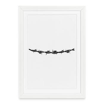 stacheldraht - Affiche encadrée (27 × 37 cm) - blanc - Devant