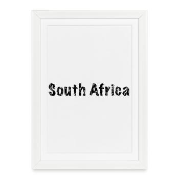 South Africa - Gerahmtes Poster (27 × 37 cm) - Weiß - Vorne