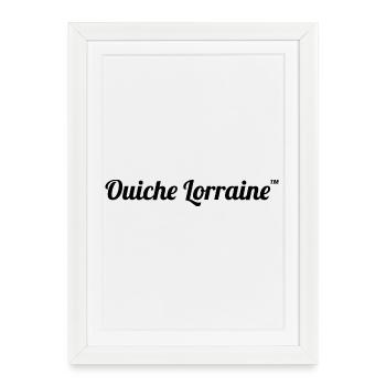 Ouiche lorraine - La Classe Américaine citation - Affiche encadrée (27 × 37 cm) - blanc - Devant