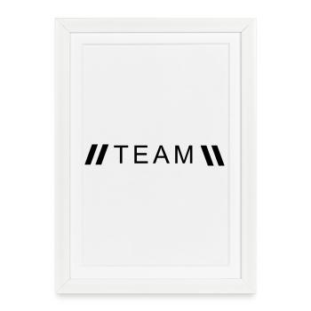 Style équipe - Affiche encadrée (27 × 37 cm) - blanc - Devant