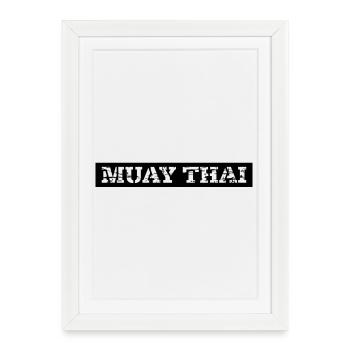 Muay Thai - Framed poster (27 × 37 cm) - white - Front