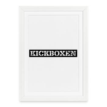 Kickboxing - Framed poster (27 × 37 cm) - white - Front