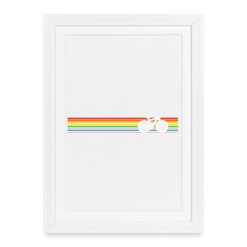 Vélo vintage - Affiche encadrée (27 × 37 cm) - blanc - Devant