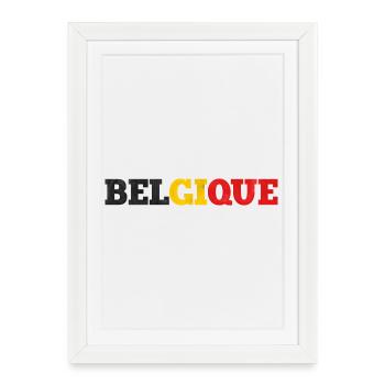 Belgium - Framed poster (27 × 37 cm) - white - Front