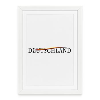 ALLEMAGNE Logo avec carte - Affiche encadrée (27 × 37 cm) - blanc - Devant