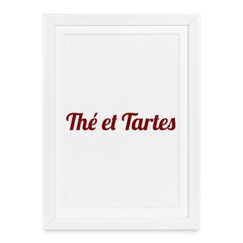 TEA AND CAKES Tee und Kuchen - Gerahmtes Poster (27 × 37 cm) - Weiß - Vorne