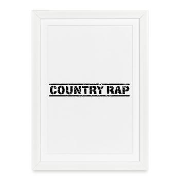 Country Rap - Affiche encadrée (27 × 37 cm) - blanc - Devant