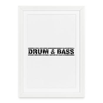 Basse de batterie - Affiche encadrée (27 × 37 cm) - blanc - Devant