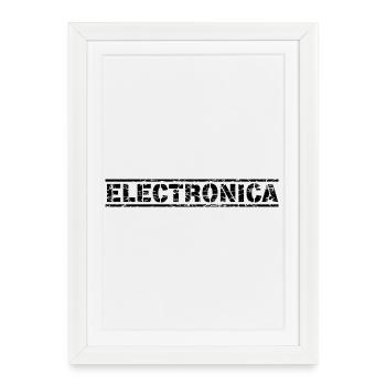 Electronica - Affiche encadrée (27 × 37 cm) - blanc - Devant