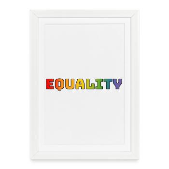 Rainbow equality 1 - Framed poster (27 × 37 cm) - white - Front