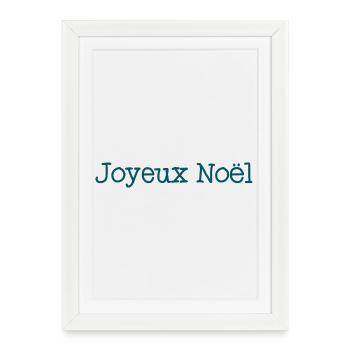 NOËL. JOYEUX NOËL. MERRY CHRISTMAS. NOUVEL AN - Affiche encadrée (27 × 37 cm) - blanc - Devant