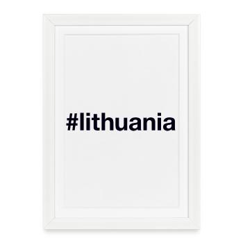 LITHUANIA Hashtag - Framed poster (27 × 37 cm) - white - Front