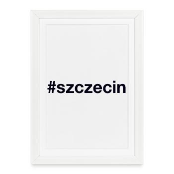 Szczecin Polska Pologne Hashtag - Affiche encadrée (27 × 37 cm) - blanc - Devant