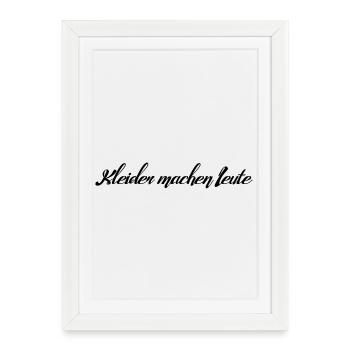 L'habit fait l'homme - Affiche encadrée (27 × 37 cm) - blanc - Devant