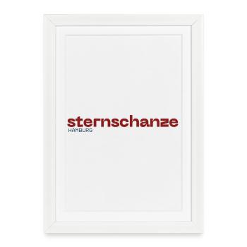 Sternschanze Hamburg Beautiful simple design - Framed poster (27 × 37 cm) - white - Front