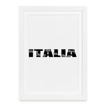 Italia - Framed poster (27 × 37 cm) - white - Front