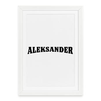Aleksander Geschenk - Gerahmtes Poster (27 × 37 cm) - Weiß - Vorne
