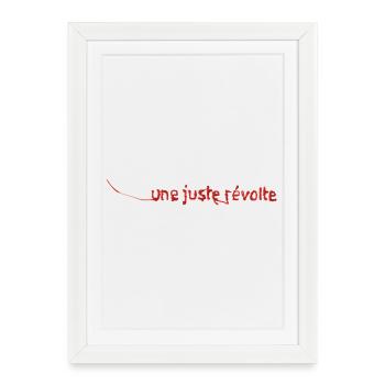 JUSTE RÉVOLTE - let's talk - Affiche encadrée (27 × 37 cm) - blanc - Devant