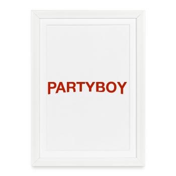 Party Boy - Framed poster (27 × 37 cm) - white - Front