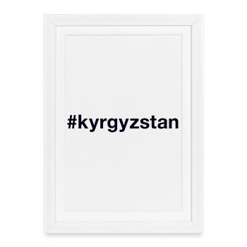 Kyryzstan Kyrgyzstan Hashtag - Framed poster (27 × 37 cm) - white - Front