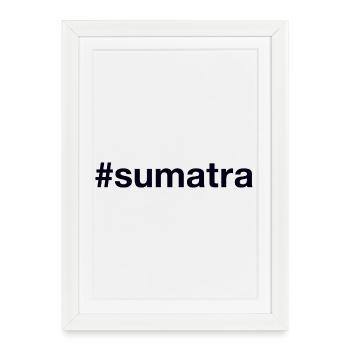 Sumatra Hashtag - Framed poster (27 × 37 cm) - white - Front