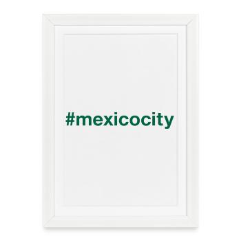 Hashtag de Mexico - Affiche encadrée (27 × 37 cm) - blanc - Devant