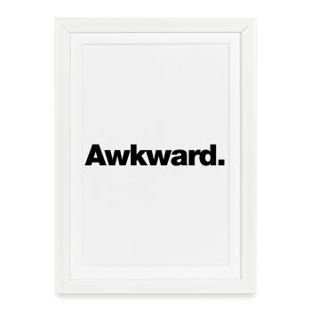 maladroit - Affiche encadrée (27 × 37 cm) - blanc - Devant